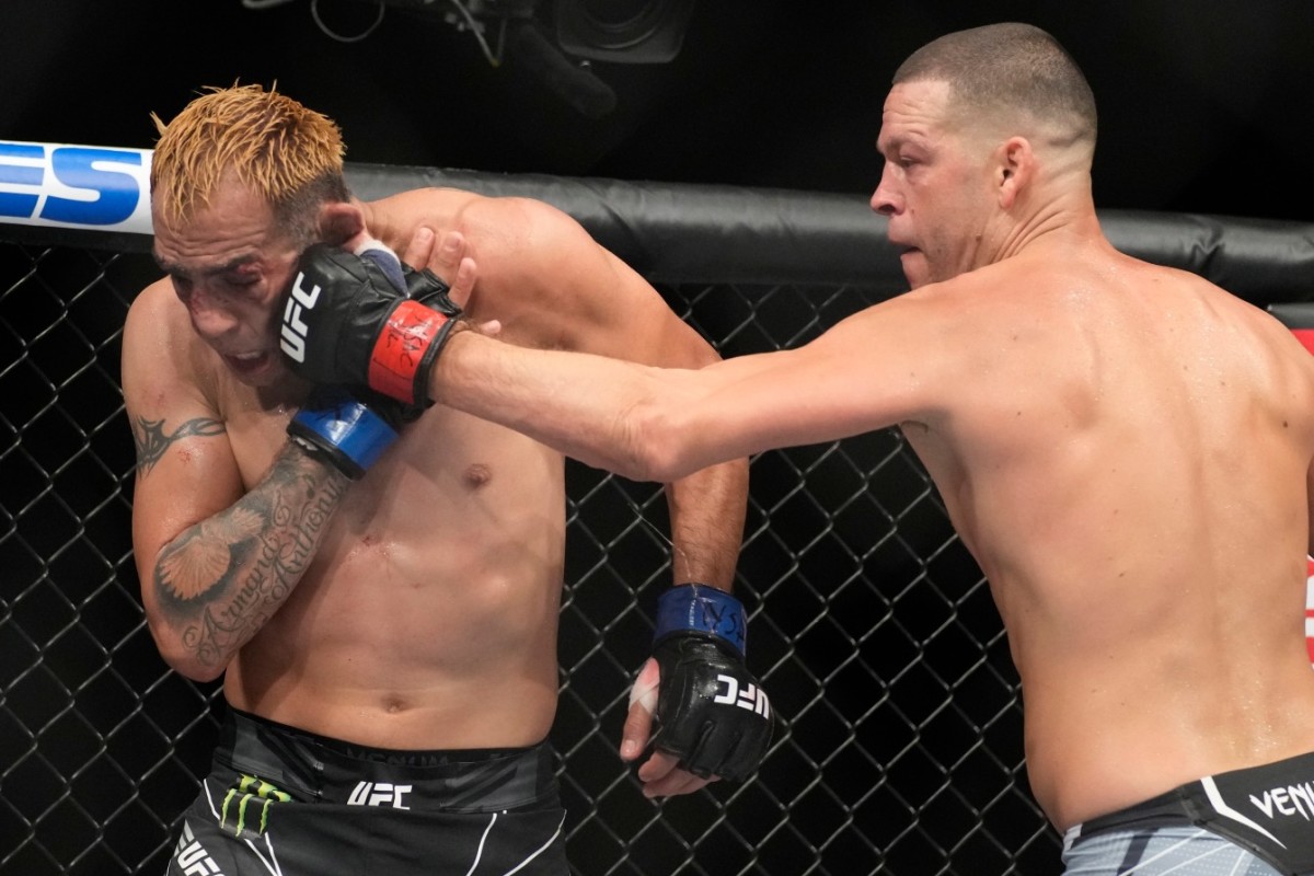 Diaz exited the UFC after defeating Tony Ferguson at UFC 279. (AP Photo)
