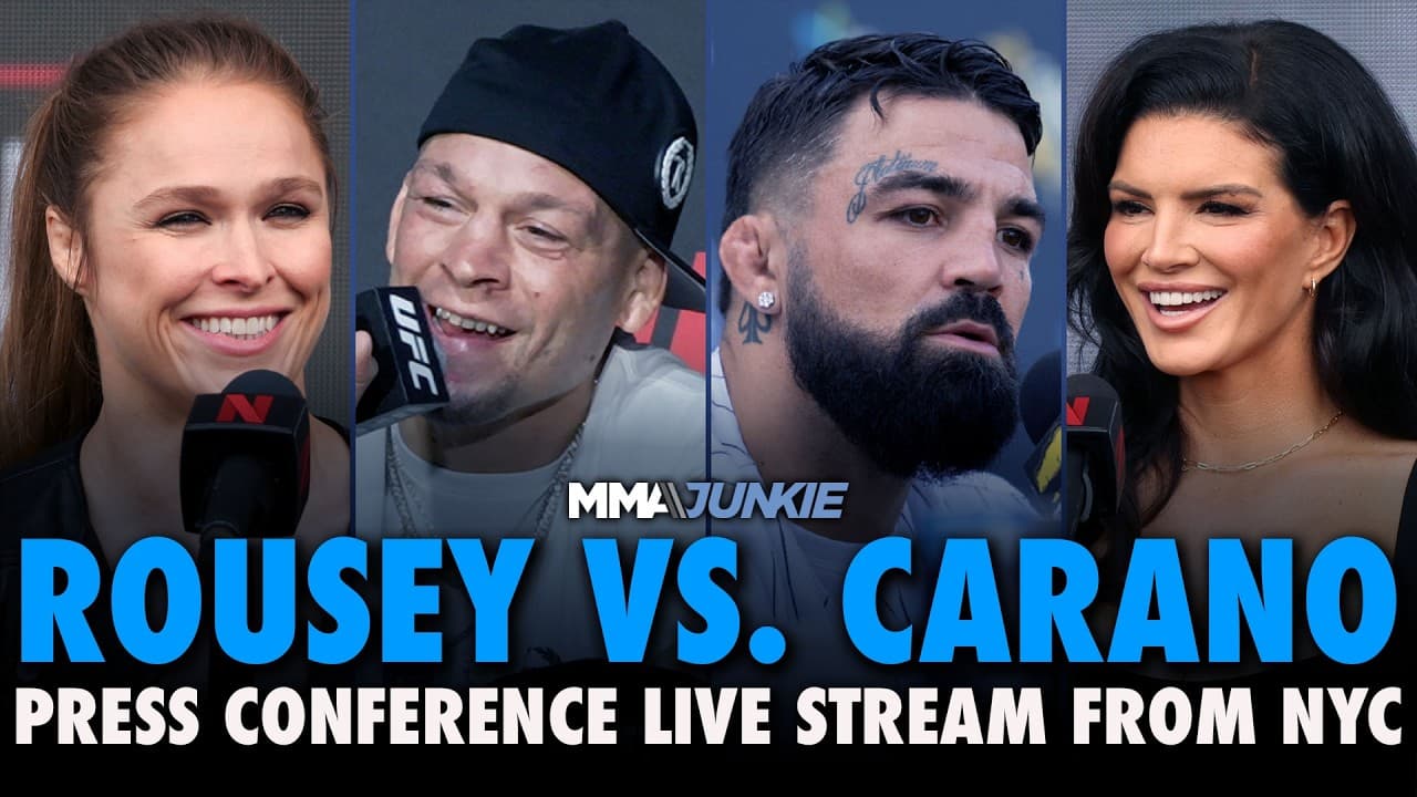 Rousey vs. Carano NYC press conference with Nate Diaz, Mike Perry and more | Weds. @ 6:30 p.m. ET