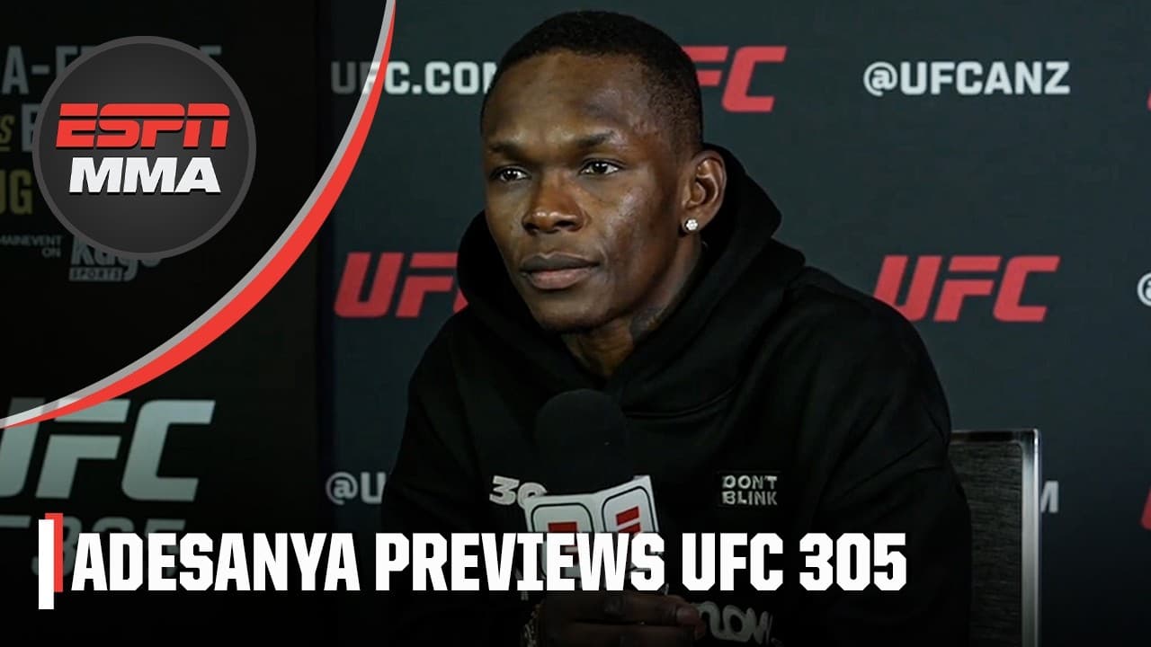 Israel Adesanya UFC 305 Media Day Interview: Focusing on Du Plessis and not the belt | ESPN MMA