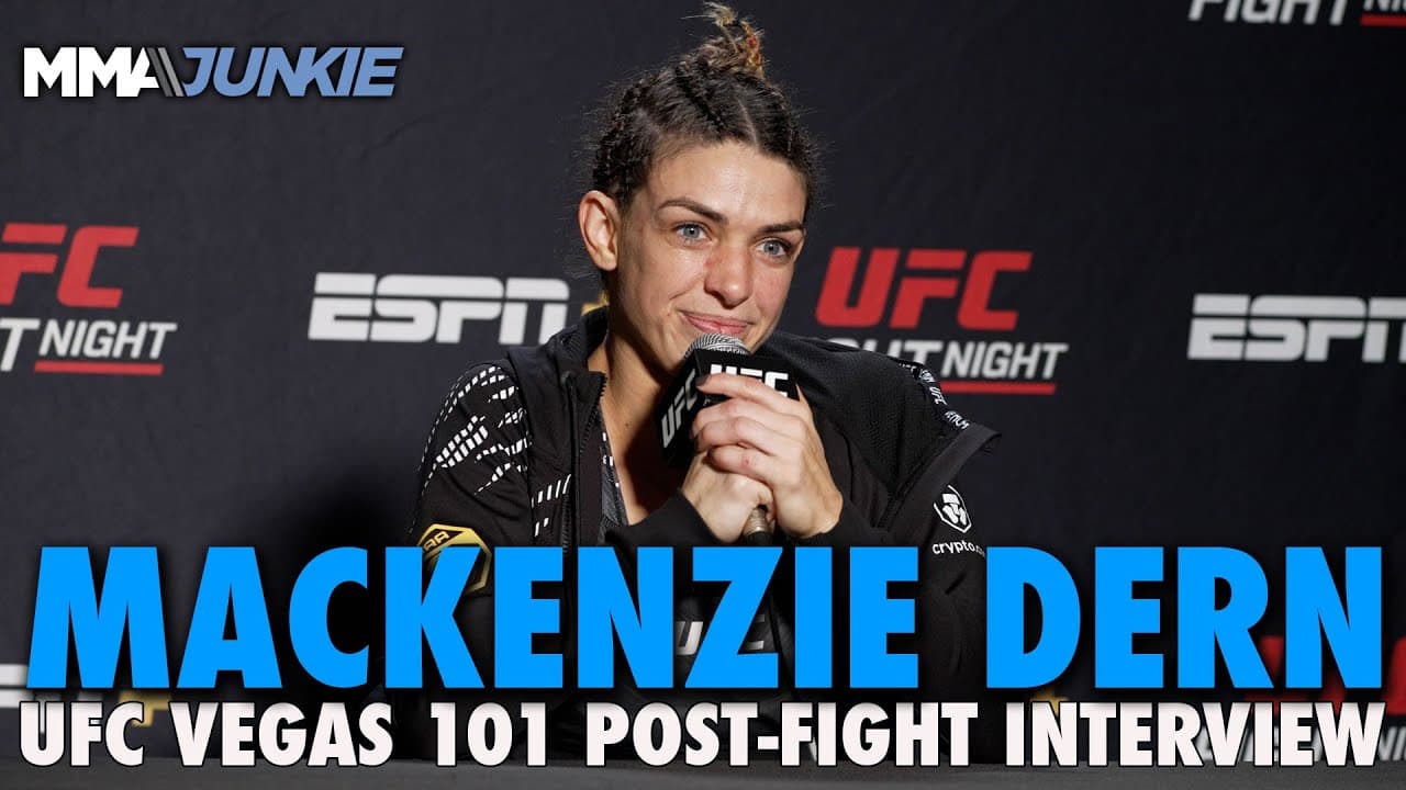 Mackenzie Dern Reacts to Submission Win, Doesn't Want Title Shot Yet | UFC Vegas 101