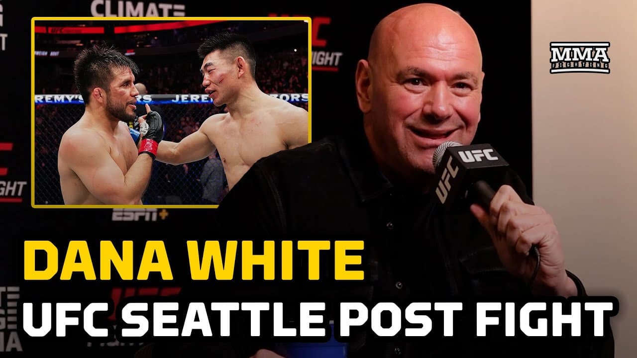 Dana White Reacts To UFC Seattle Ending, Talks Ilia Topuria's Move To Lightweight | MMA Fighting