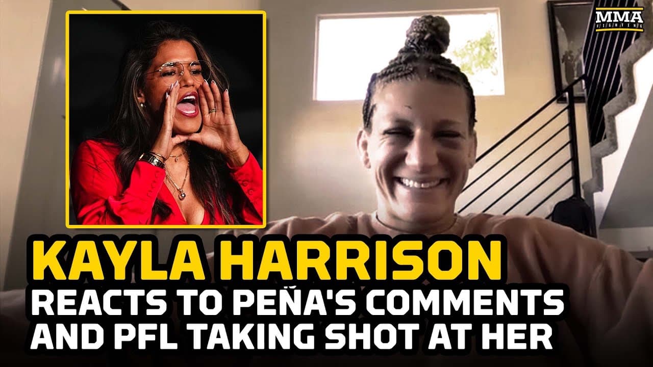 Kayla Harrison Reacts to Julianna Pena's Comments, PFL Taking a Shot At Her - MMA Fighting