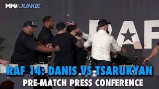 Dillon Danis' t-shirt sparks brawl with Arman Tsarukyan, Khamzat Chimaev | RAF 14 press conference