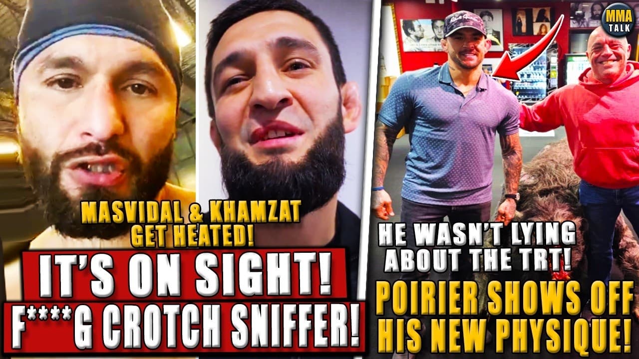 Khamzat Chimaev & Jorge Masvidal GET HEATED! REACTIONS to Poirier's NEW PHYSIQUE! Rousey GOES OFF!