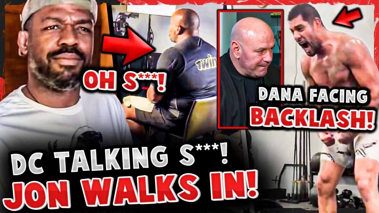 (FOOTAGE) Jon Jones WALKS IN on DC TALKING S***! Dana White FACING BACKLASH + Alex Pereira!