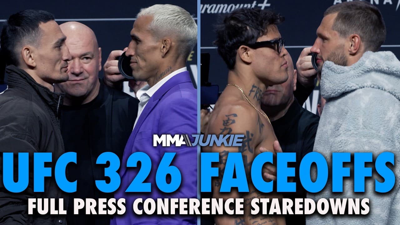 UFC 326 full press conference faceoffs: Max Holloway vs. Charles Oliveira 2