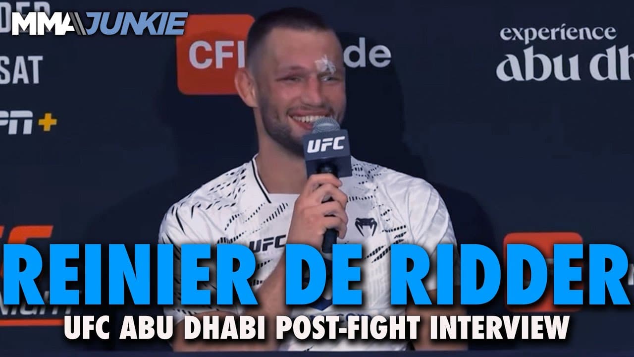 Reinier de Ridder thinks he has 'good chance' to get Du Plessis vs. Chimaev winner | UFC Abu Dhabi