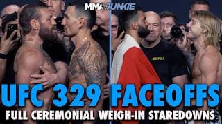 UFC 329 full card final faceoffs for McGregor vs. Holloway 2