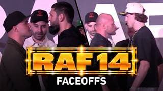 Full RAF 14 Faceoffs | Chimaev vs. Lawlwer | Allen vs. Alexander Shlemenko | MMA Fighting