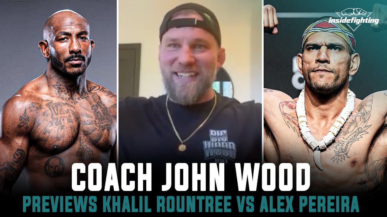 Khalil Rountree's coach John Wood says Khalil won't shoot takedowns vs Alex Pereira