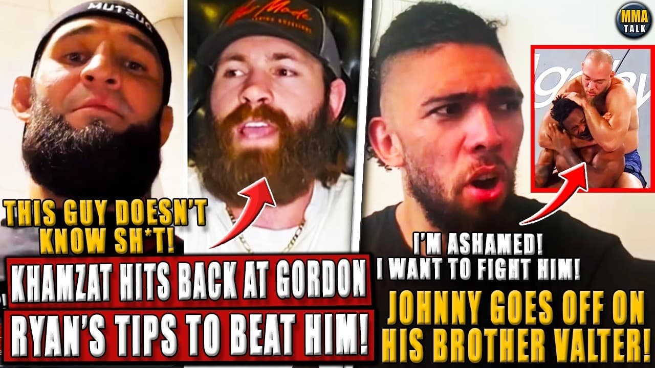 ANGRY Khamzat Chimaev CLAPS BACK at Gordon Ryan's TIPS to BEAT HIM! Johnny Walker GOES OFF on Valter