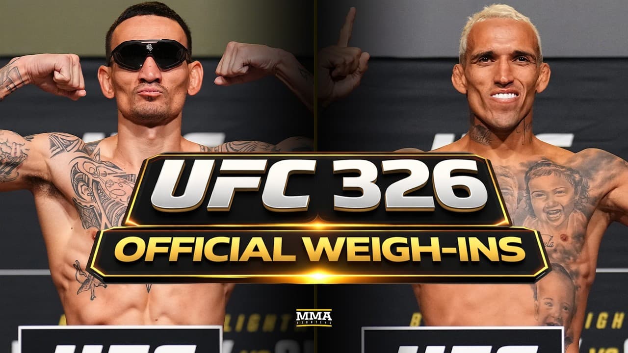 UFC 326 Official Weigh-Ins: Max Holloway And Charles Oliveira Make Weight For BMF Title Fight