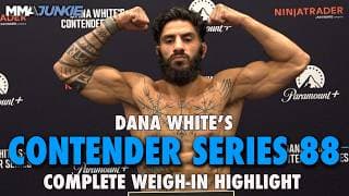 Dana White's Contender Series 88 weigh-in highlight, all fighters make weight