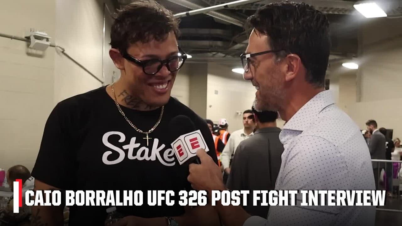 Caio Borralho discusses ‘being present’ in his UFC 326 win vs. Reinier de Ridder | ESPN MMA