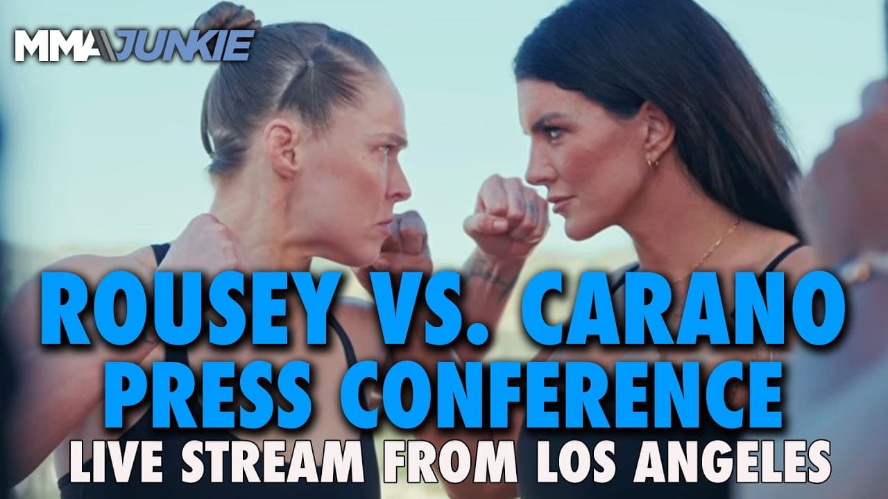 Rousey vs. Carano pre-fight press conference with Francis Ngannou, Jake Paul and more