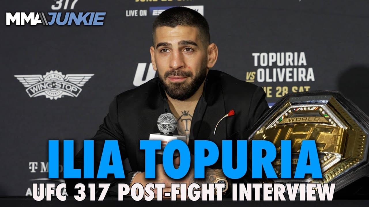Ilia Topuria 'best in the world' after KO of Charles Oliveira, targets Paddy Pimblett | UFC 317