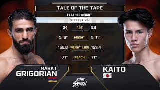Marat Grigorian vs. Kaito | ONE SAMURAI 1 | Full Fight Replay