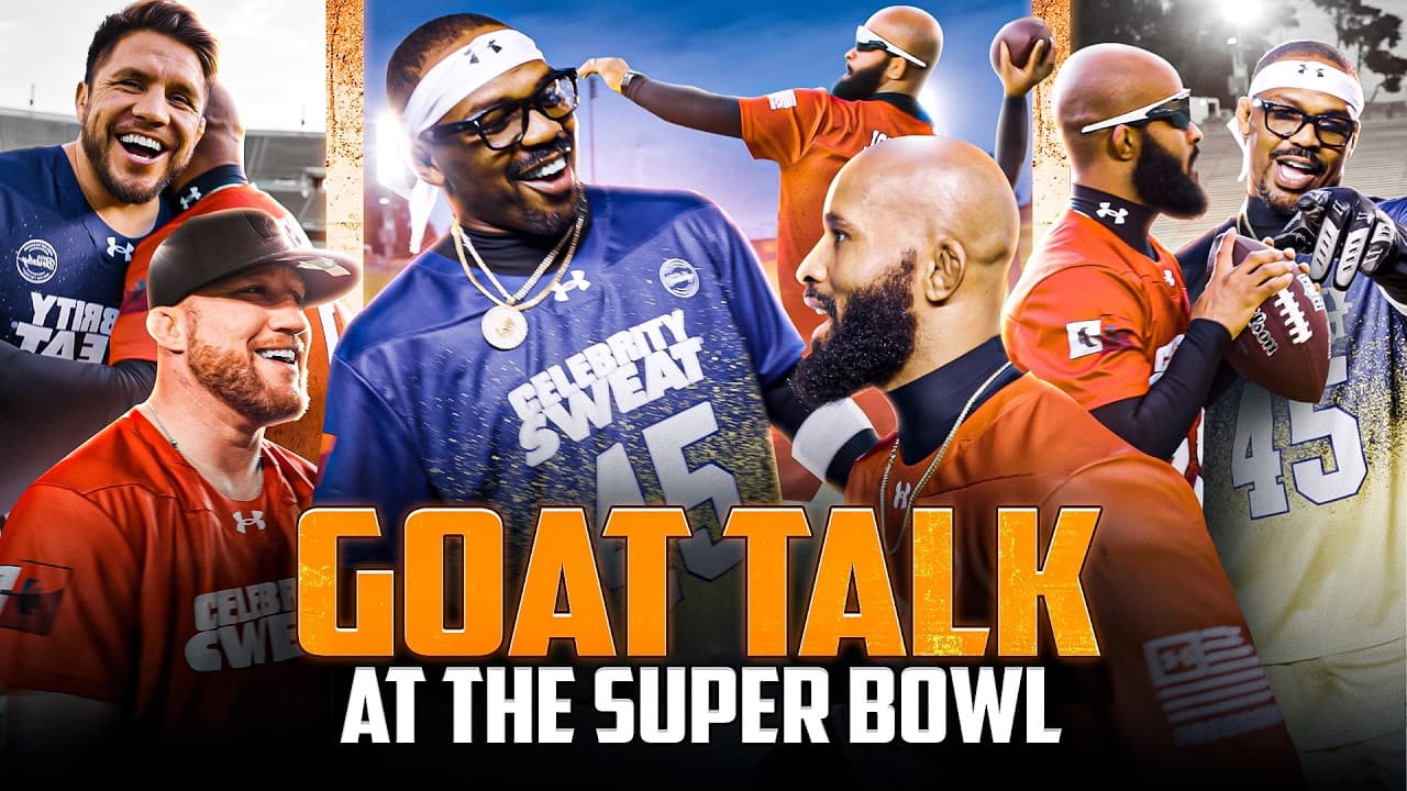 GOAT TALK: Mighty Mouse Chats w/ Jon Jones, Justin Gaethje, & Cejudo at the SUPER BOWL!