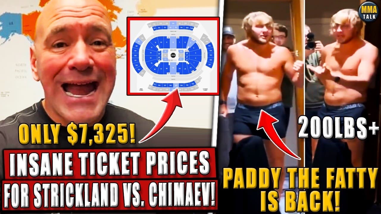 INSANE Ticket Prices for UFC 328 Strickland vs. Chimaev! Whittaker vs. Khalil Rountree?! Paddy 200lb