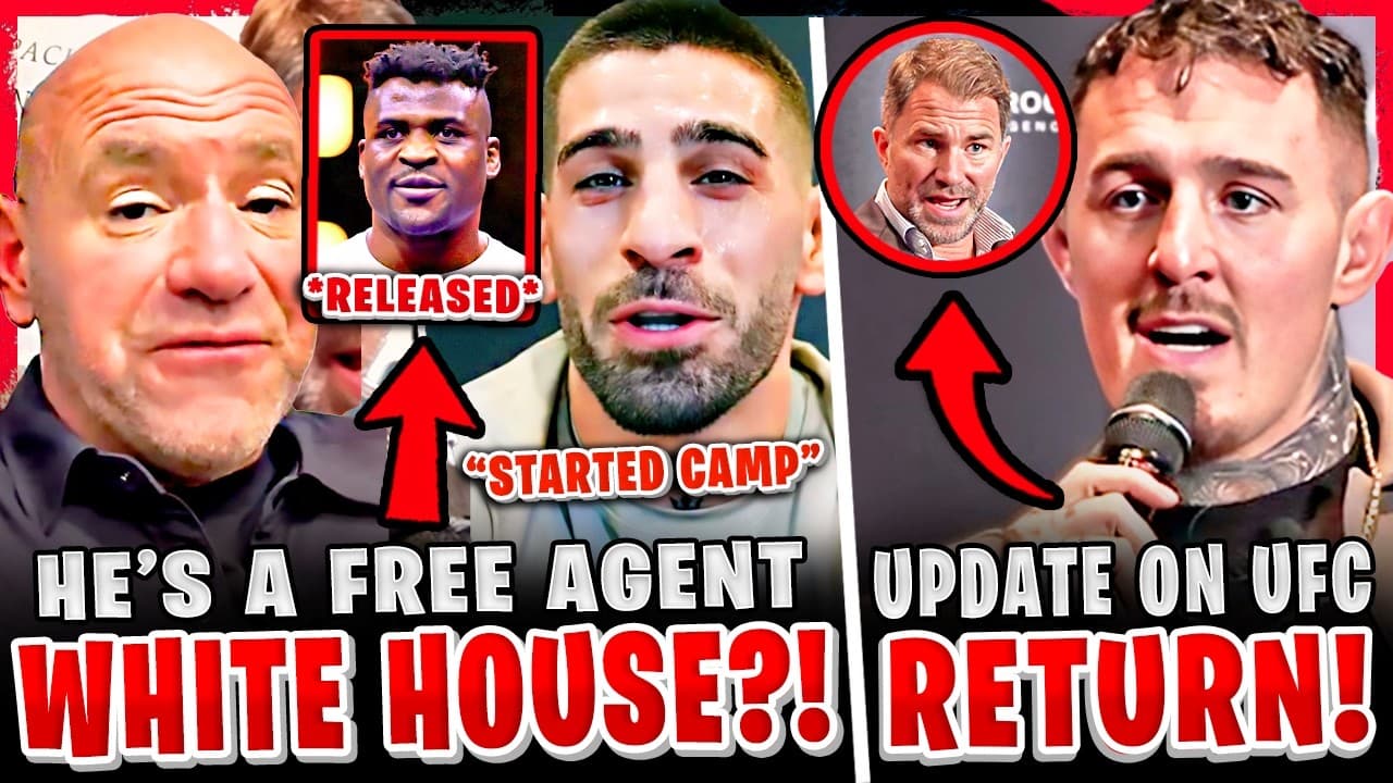 Dana White SIGNING Francis Ngannou for UFC WHITE HOUSE?! Tom Aspinall REACTION! Ilia Topuria in CAMP