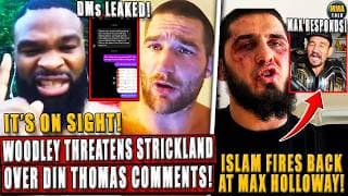 Sean Strickland LEAKS DMs of Tyron Woodley THREATENING him! Makhachev FIRES BACK at Holloway! Smith