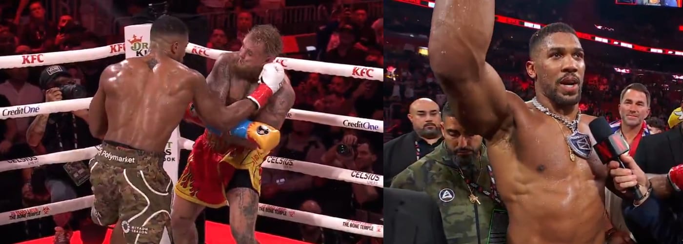 'Tank Would Have Knocked Him Out Faster' - Fans & Fighters React To Anthony Joshua Knocking Out Jake Paul In Head-Scratching, Lambasted Fight