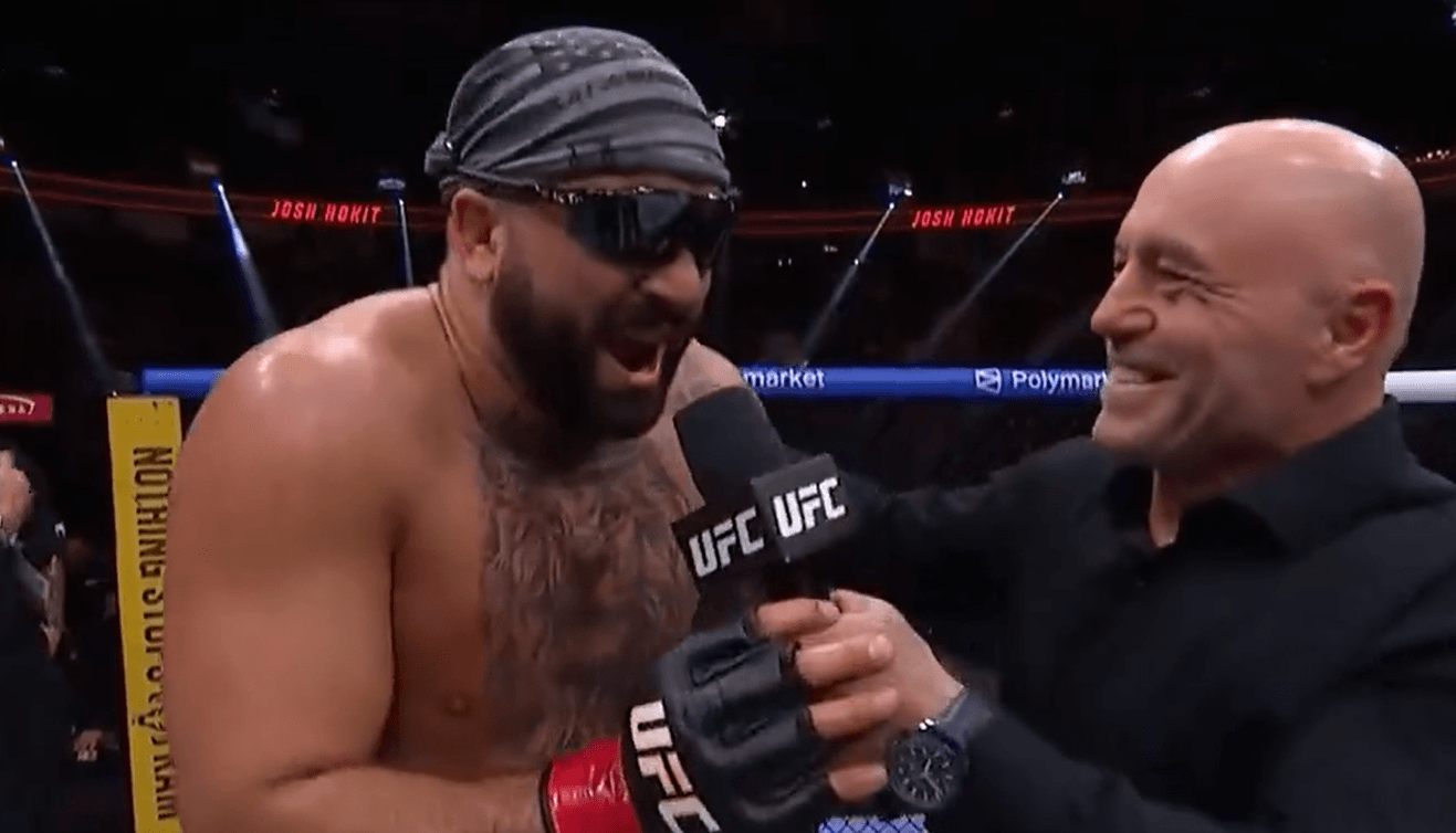 "Finish Via Middle Finger" - Fans React To Josh Hokit Manhandling Denzel Freeman, Delivering Pro Wrestling-Style Post-Fight Interview At UFC 324