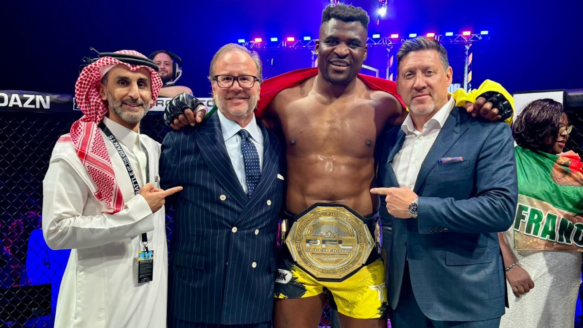 PFL's Donn Davis, Francis Ngannou, Peter Murray