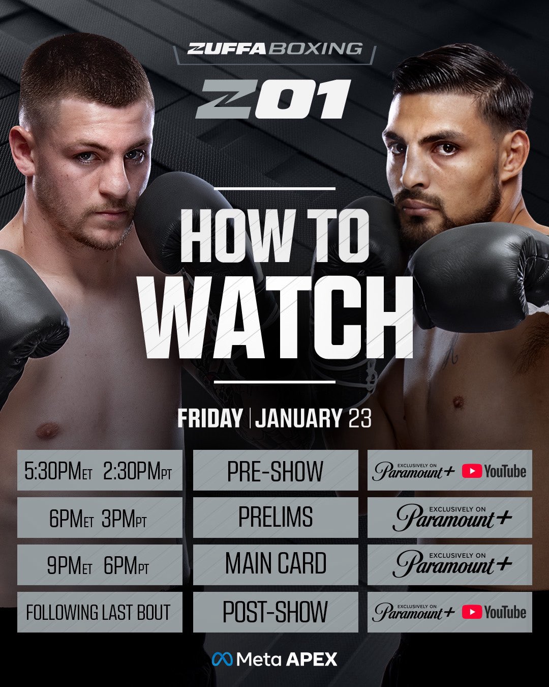 How to Watch Zuffa Boxing Z01
