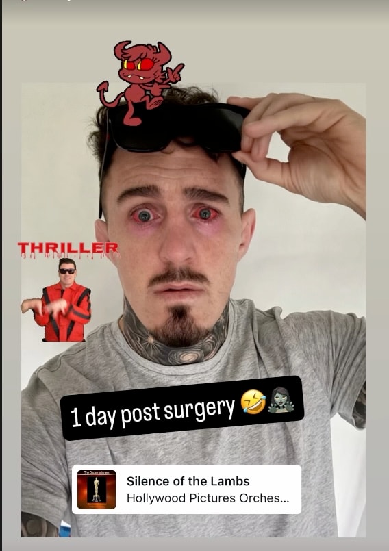 Tom Aspinall Eyes After Surgery