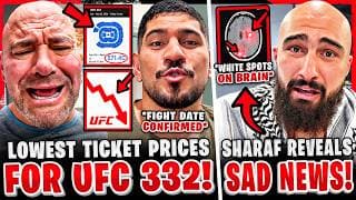 UFC 332 TICKET PRICES PLUMMETED! *LOWEST EVER* Sean Sharaf REVEALS SAD NEWS on HEALTH! Alex Pereira