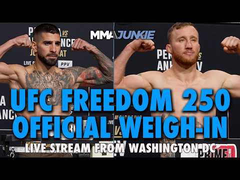 UFC Freedom 250: Toputia vs. Gaethje Official Weigh-In | Live in Washington DC | Sat. 11 am. ET