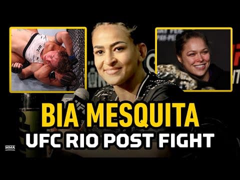 Bia Mesquita Hopes Ronda Rousey Return To UFC For 'Armbar Battle’ | UFC RIO | MMA Fighting