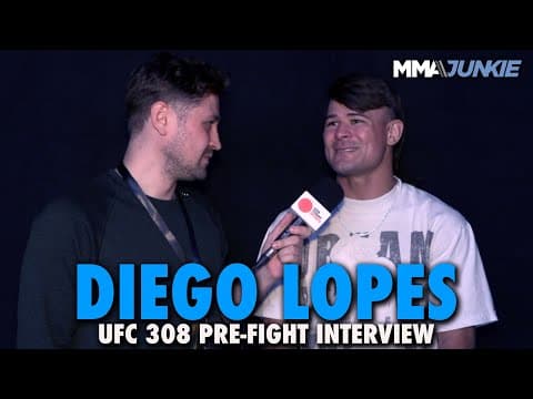 Diego Lopes Full English Interview; Hopes Ilia Topuria vs. Max Holloway Happens | UFC 308