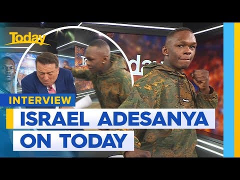 Israel Adesanya chats ahead of UFC title bout | Today Show Australia