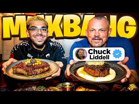 N3on & Chuck Liddell Steakhouse Mukbang!