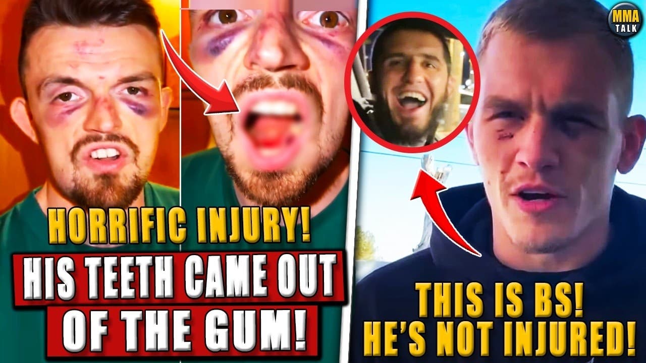 UFC Fighter's TEETH CAME OUT OF the gums after suffering BROKEN JAW;Garry CLAIMS IslamIS NOT INJURED