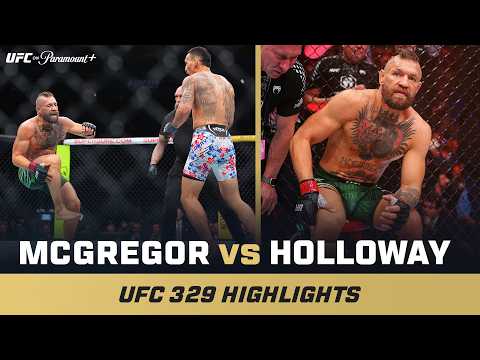 ROUND 1 TKO 😳 | Conor McGregor vs. Max Holloway | UFC 329 Mini Fight Highlights
