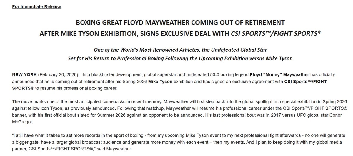 Maywaether Press Release